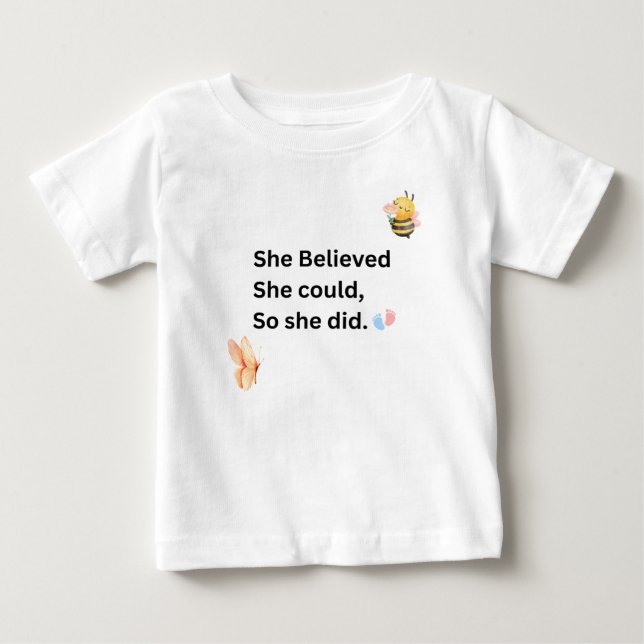 Camiseta Body Infantil Inspirador - Citação Motivacional (Frente)