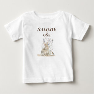 Camiseta Body Personalizado de Coelho para 1º Aniversário