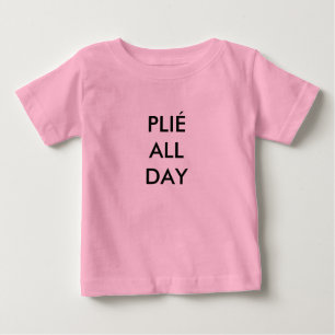 Camiseta Body Plié All Day Rosa para Bebê