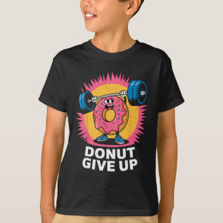 Camiseta Bodybuilder Donut Give Up Humor Gym Workout Joke M