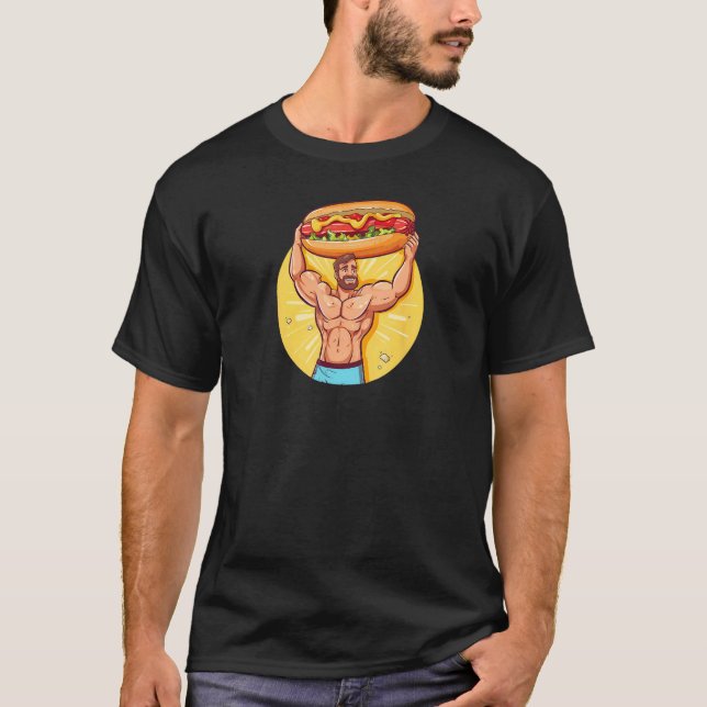 Camiseta Bodybuilder Hot Dog Hot Dog (Frente)