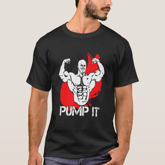 Camiseta Bodybuilder Pump It Design (Frente)