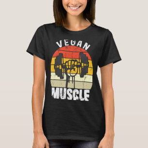 Camiseta Bodybuilder Workout Músculo Vegan Retro Vegan Musc