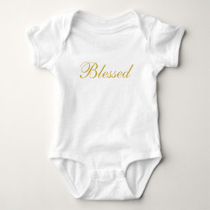 Camiseta Bodysuit abençoado do jérsei do bebê