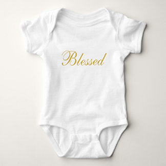 Camiseta Bodysuit abençoado do jérsei do bebê