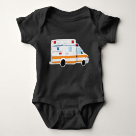 Camiseta Bodysuit bonito do bebê da ambulância