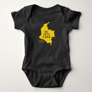 Camiseta Bodysuit COLÔMBIA do jérsei do bebê