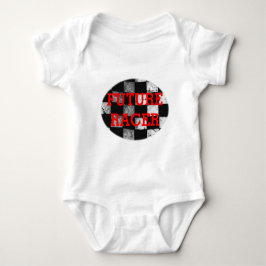 Camiseta Bodysuit customizável da bandeira Checkered futura