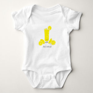 Camiseta Bodysuit de sorriso do bebê do vidro da limonad