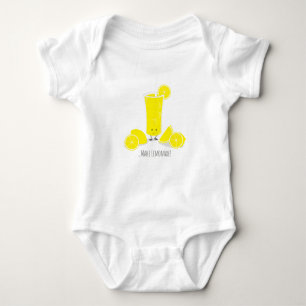 Camiseta Bodysuit de sorriso do bebê do vidro da limonada