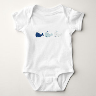 Camiseta Bodysuit do bebê da baleia