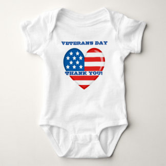 Camiseta Bodysuit do jérsei do bebê do dia de veteranos