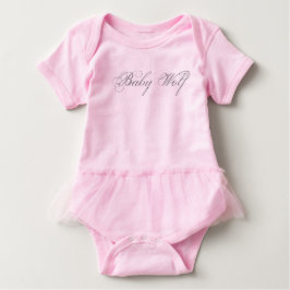 Camiseta Bodysuit do lobo do bebê com saia do tutu