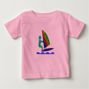 Camiseta Bodysuit do tutu do bebê do surfista