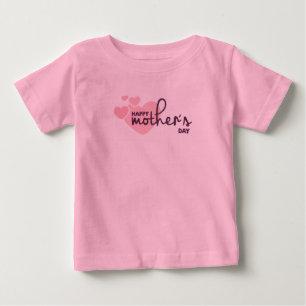 Camiseta Bodysuit feliz do dia das mães   dos corações