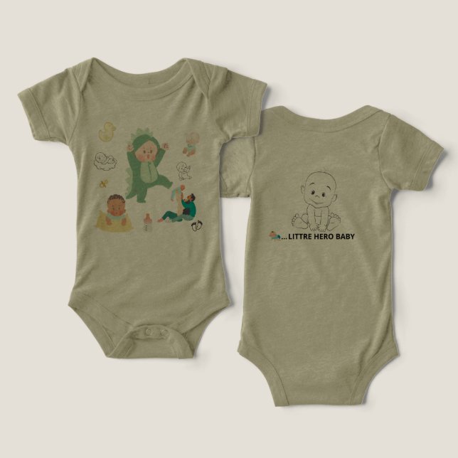 Camiseta Bodysuit Fofo e Macio para Bebê – Bella+Canvas Tri (Design Frente e Verso)