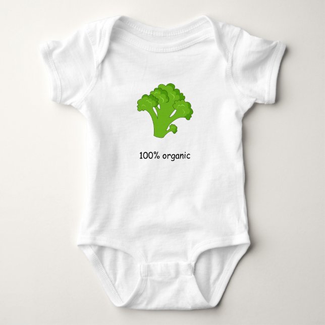 Camiseta Bodysuit orgânico do bebê de 100% (Frente)