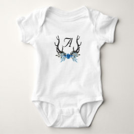 Camiseta Bodysuit personalizado do tutu do bebé do Antler