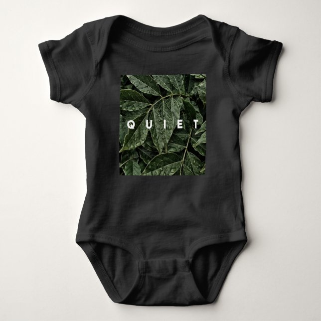 Camiseta Bodysuit QUIETO do bebê (Frente)