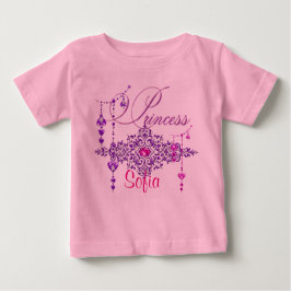 Camiseta Bodysuit Rosa Bebê com Tutu Personalizado Princesa