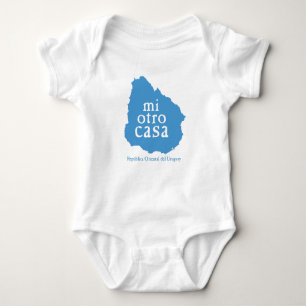 Camiseta Bodysuit URUGUAI do jérsei do bebê