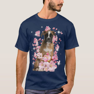 Camiseta Boer Dog Japonês Cherry Blossom Sakura Flor