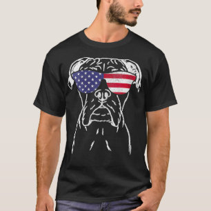 Camiseta Boer Dog Patriótico 4 De Julho Americano Fla