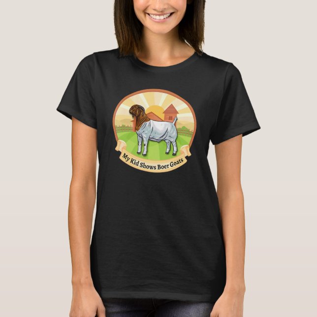 Camiseta Boer Goat Fazenda Meu Filho Mostra Caprinos De Boe (Frente)