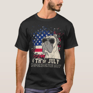 Camiseta Boerboel Dog 4 de julho Dia da Independência