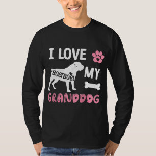 Camiseta Boerboel Dog Avó Presente Adoro Meu Cachorro Vovô