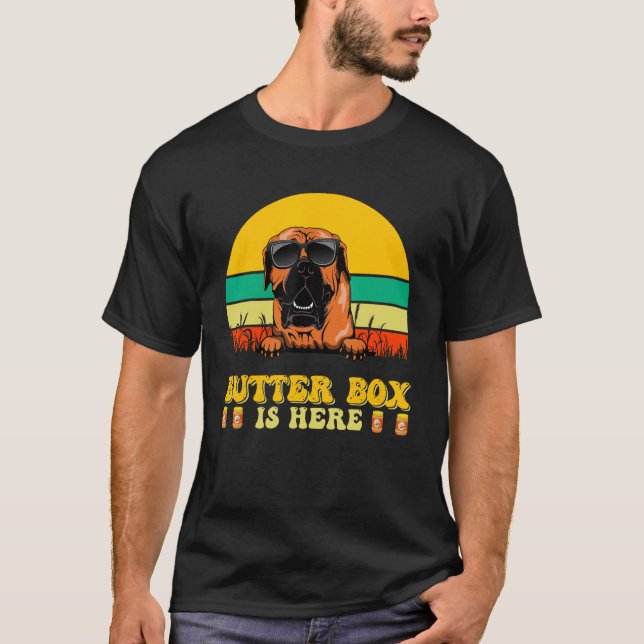 Camiseta Boerboel Dog Butter Box Is Here Father s Day (Frente)