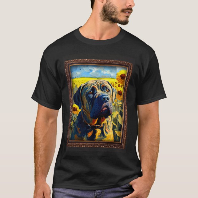 Camiseta Boerboel Painting Sunflower Flower Mom Women Flora (Frente)