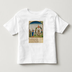 Camiseta Boethius com a roda da fortuna