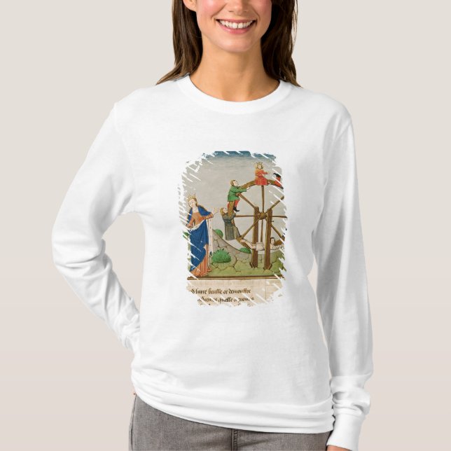 Camiseta Boethius com a roda da fortuna (Frente)