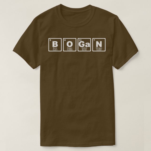 Camiseta Bogan Periodic Table  (Frente do Design)