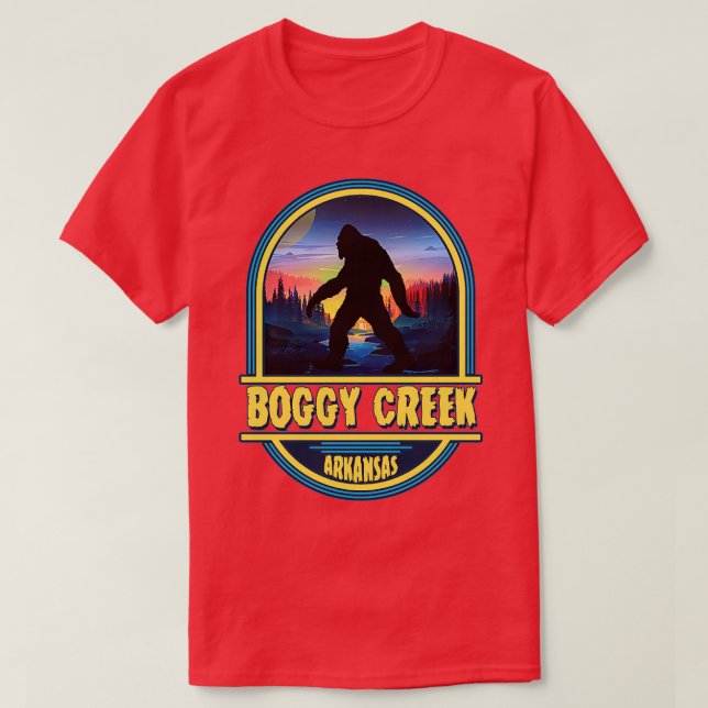Camiseta Boggy Creek viagem crachá (Frente do Design)