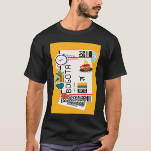 Camiseta Bogotá Colombia Skyline Outline Sk