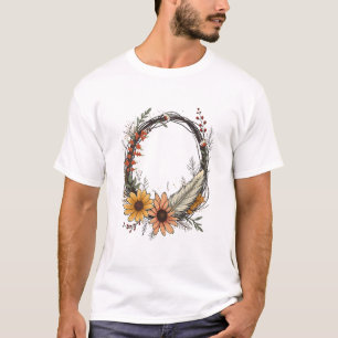 Camiseta Bóhemia Floral Wreath - Charme da Natureza Russa