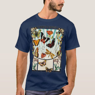 Camiseta Bohemian Boho Hippie Butterflies Art Nouveau Vinta
