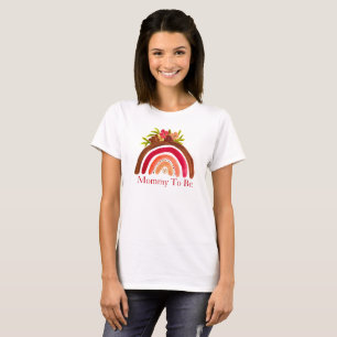 Camiseta Bohemian Boho Rainbow Chá de fraldas Terthy Cute