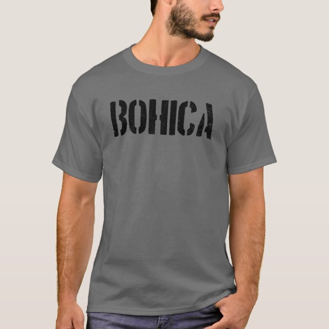 Camiseta Bohica Funny Milgangue Veterano Gift Bohica (Frente)