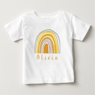 Camiseta Boho Arco-íris com Nome Personalizado Whimsical