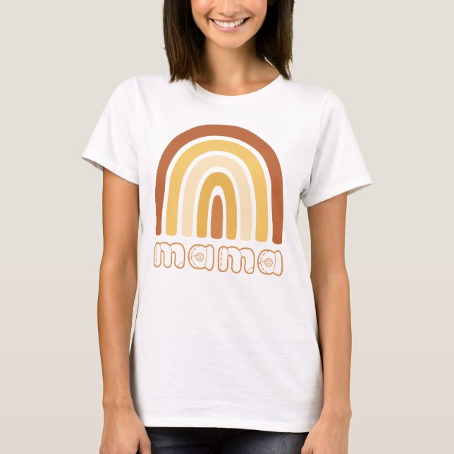 Camiseta Boho Arco-Íris Mama (Frente)