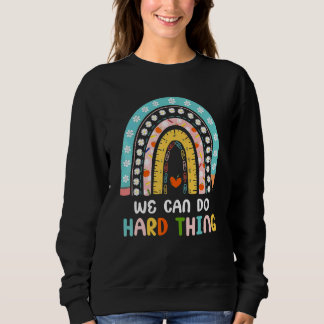 Camiseta Boho Arco-íris Podemos Fazer Coisas Difíceis Profe