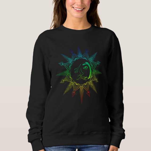 Camiseta Boho Astronomy Sun Moon Celestial Body Colorful As (Frente)