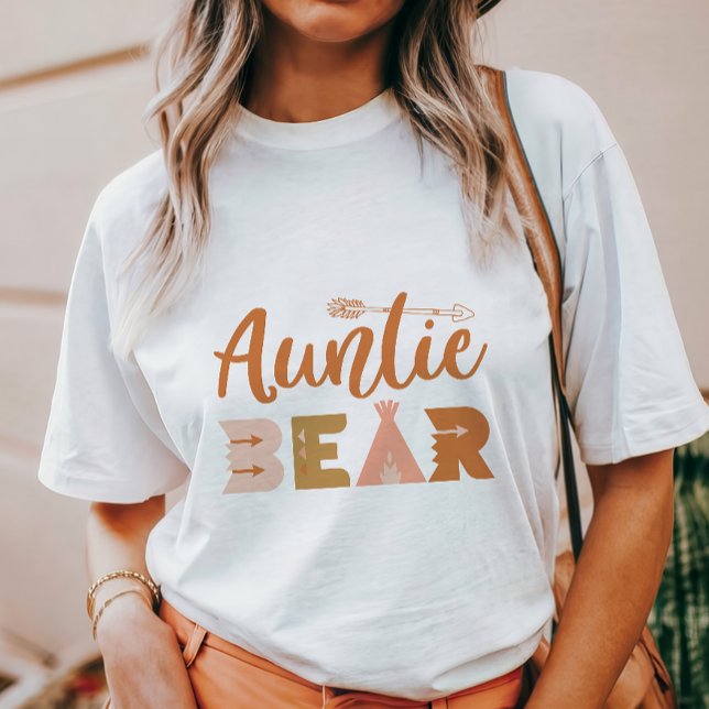 Camiseta Boho Auntie Bear (Criador carregado)
