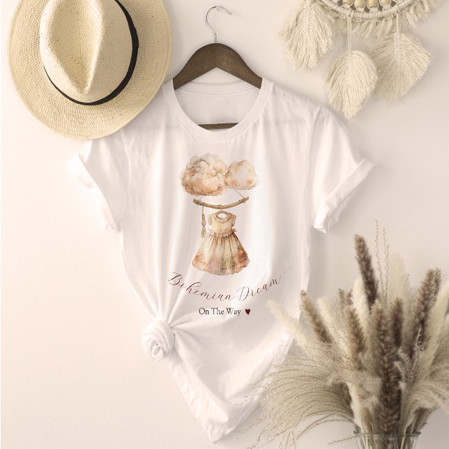 Camiseta Boho Baby Dress Wooden Hanger Sky (Boho Baby Dress Wooden Hanger Sky T-Shirt)