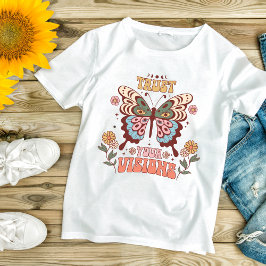 Camiseta Boho Butterfly Floral Inspirational Motivational