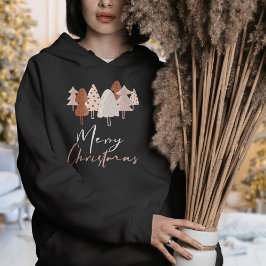 Camiseta Boho Casaco com Capuz de Árvore de Natal – Edição 