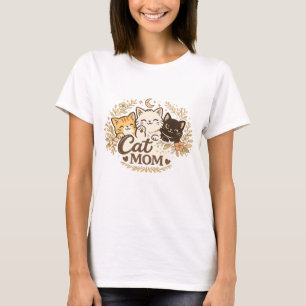 Camiseta Boho Cat Mom Camiseta Boho de Gatos Fof